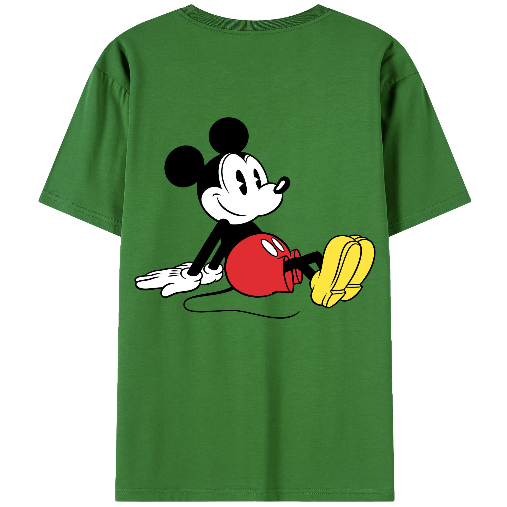 （画像用） ミッキーマウス Mickey Mouse レディース半袖Tシャツ(バックプリント)